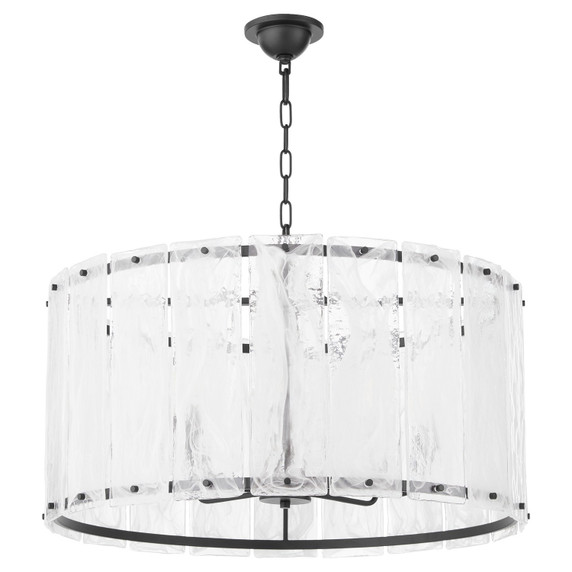 Mid. Chandeliers Glass Down by Quorum ( 19 | 8575-8-59 Prestige ) 