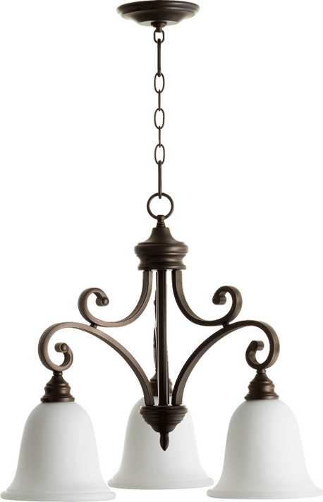 Mid. Chandeliers Glass Down by Quorum ( 19 | 6354-3-186 Bryant ) 