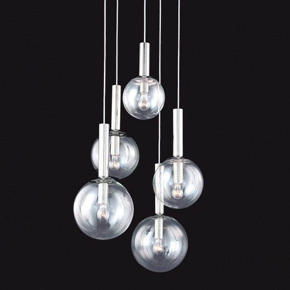 Mid. Chandeliers Multi-Port/Cascade by Sonneman ( 69 | 3765.35 Bubbles ) 