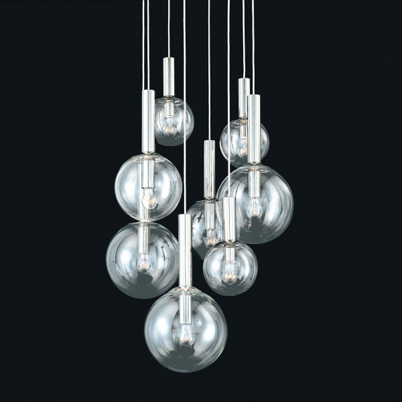 Mid. Chandeliers Multi-Port/Cascade by Sonneman ( 69 | 3768.35 Bubbles ) 