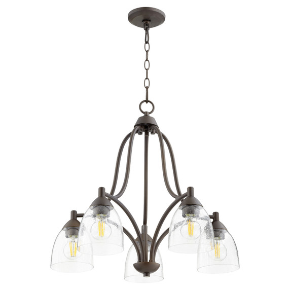 Mid. Chandeliers Glass Down by Quorum ( 19 | 6369-5-286 Barkley ) 