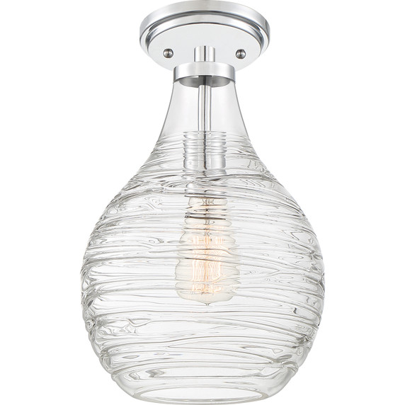 Semi-Flush Mts. Glass Down by Quoizel ( 10 | QSF4019C Genie ) 