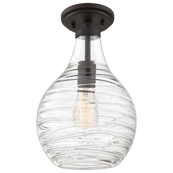 Semi-Flush Mts. Glass Down by Quoizel ( 10 | QSF4019OZ Genie ) 