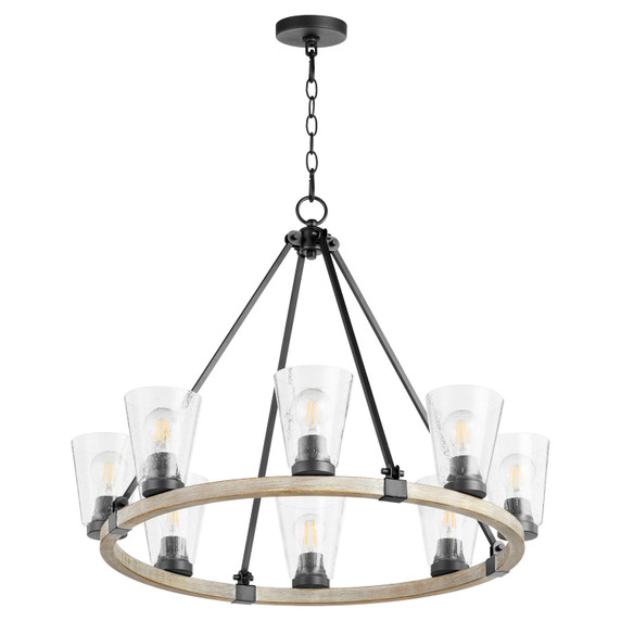 Mid. Chandeliers Glass Up by Quorum ( 19 | 63-8-6941 Paxton ) 