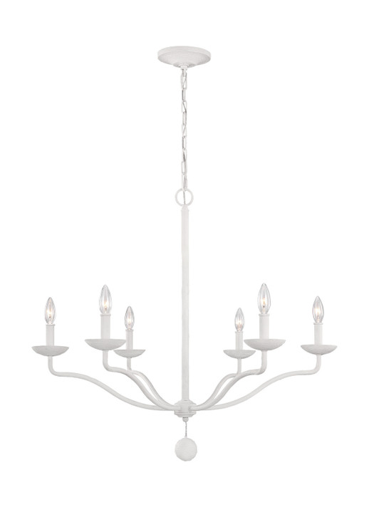 Mid. Chandeliers Candle by Visual Comfort Studio ( 454 | F3130/6PSW Annie ) 