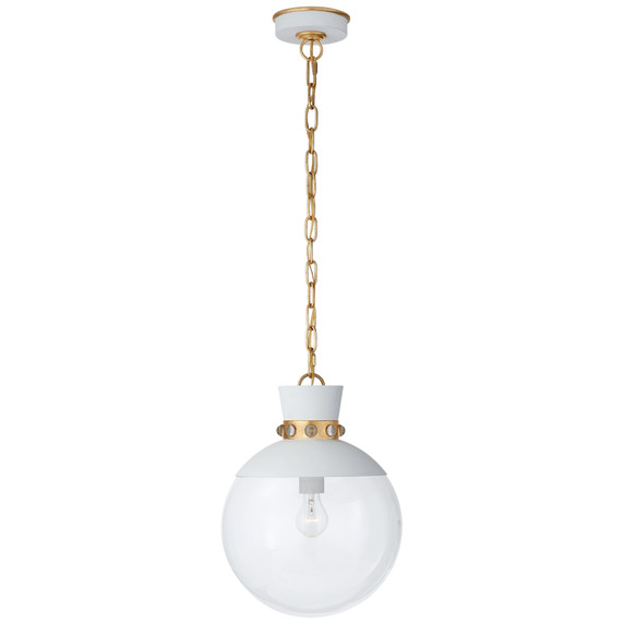 Pendants Glass Down by Visual Comfort Signature ( 268 | JN 5051WHT/G-CG Lucia ) 