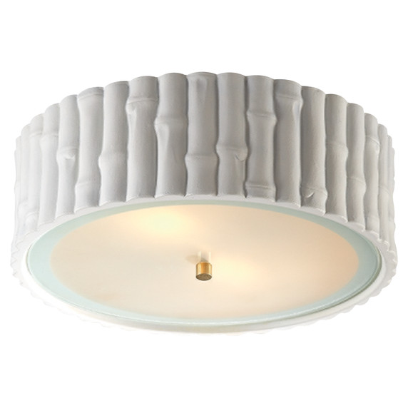 Flush Mounts Drum Shade by Visual Comfort Signature ( 268 | AH 4005WHT-FG Frank ) 