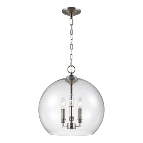 Pendants Glass Down by Visual Comfort Studio ( 454 | F3155/3SN Lawler ) 