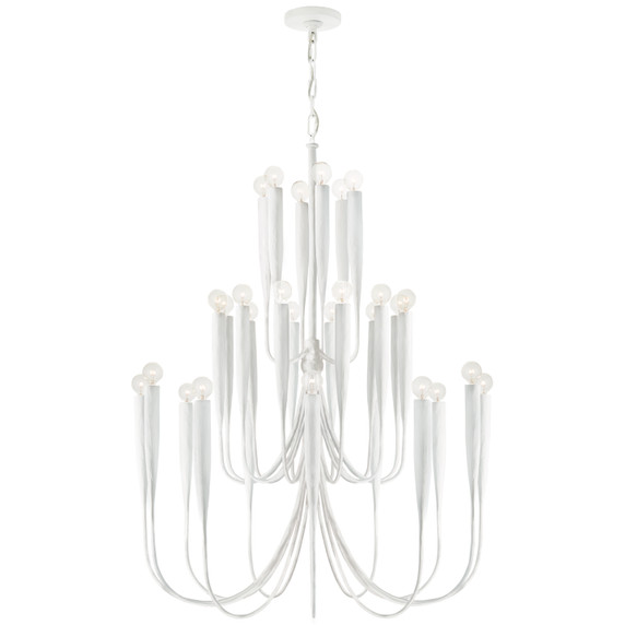 Large Chandeliers Candle by Visual Comfort Signature ( 268 | JN 5072PW Acadia ) 