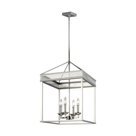 Foyer/Hall Lanterns Open Frame by Visual Comfort Studio ( 454 | F3275/4PN Woodruff ) 