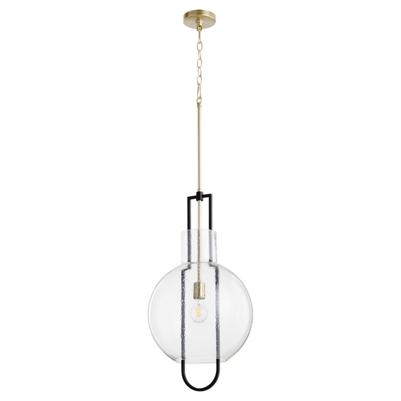 Pendants Glass Down by Quorum ( 19 | 89-14-6980 Textured Glass Pendants ) 