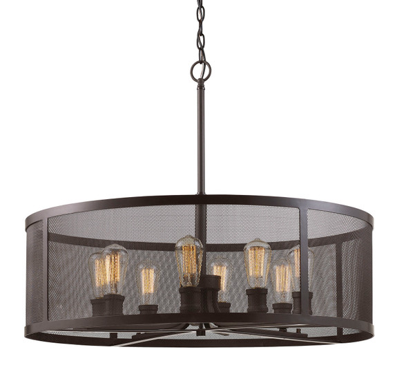 Mid. Chandeliers Drum Shade by Trans Globe Imports ( 110 | 10229 ROB Mesh ) 