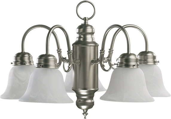 Mid. Chandeliers Glass Down by Quorum ( 19 | 6429-5-65 6429 Nooks ) 
