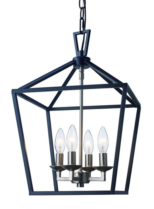 Foyer/Hall Lanterns Open Frame by Trans Globe Imports ( 110 | 10264 BK/BN ) 