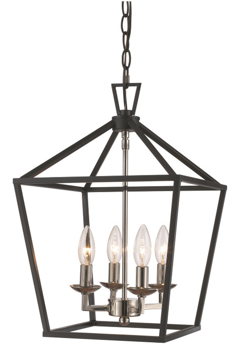 Foyer/Hall Lanterns Open Frame by Trans Globe Imports ( 110 | 10264 PC/BK Lacey ) 