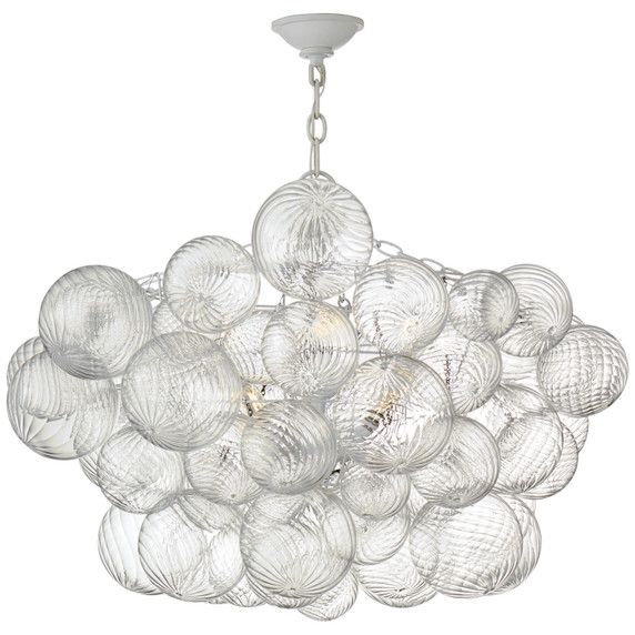 Mid. Chandeliers Glass Down by Visual Comfort Signature ( 268 | JN 5112PW/CG Talia ) 