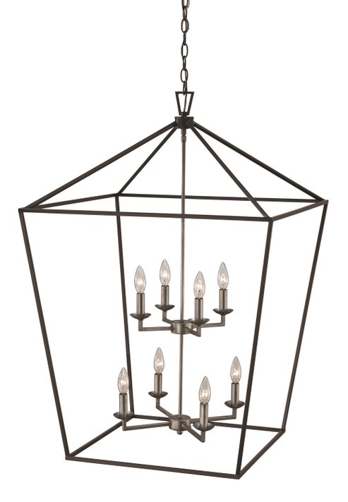 Foyer/Hall Lanterns Open Frame by Trans Globe Imports ( 110 | 10265 PC/BK Lacey ) 