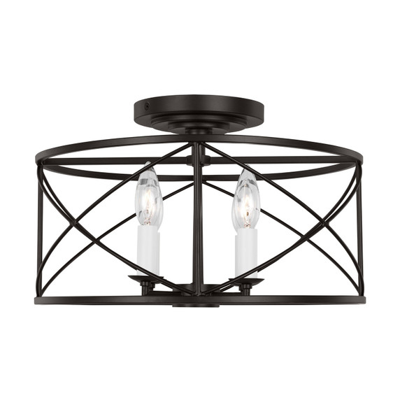 Semi-Flush Mts. Drum Shade by Visual Comfort Studio ( 454 | CF1134AI Beatrix ) 