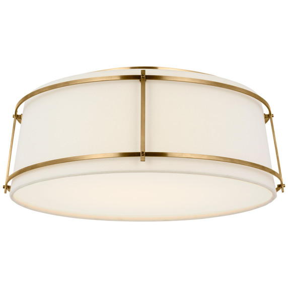Flush Mounts Drum Shade by Visual Comfort Signature ( 268 | S 4687HAB-L/FA Callaway ) 