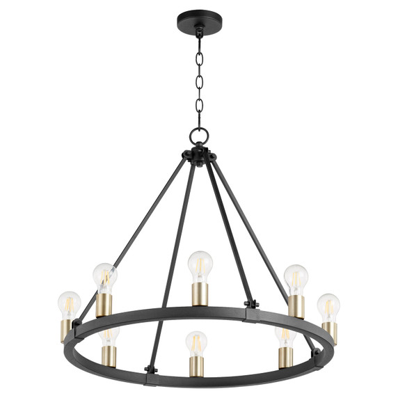 Mid. Chandeliers Glass Up by Quorum ( 19 | 64-8-6980 Paxton ) 