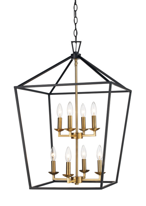 Foyer/Hall Lanterns Open Frame by Trans Globe Imports ( 110 | 10268 BK/AG ) 