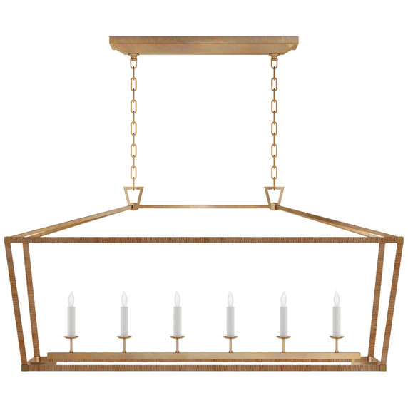 Linear/Island 4 Light + by Visual Comfort Signature ( 268 | CHC 5766AB/NRT Darlana Wrapped ) 