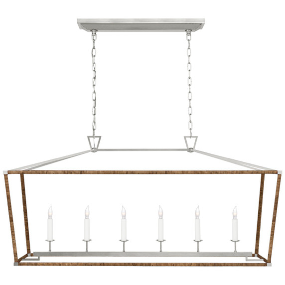 Linear/Island Open Frame by Visual Comfort Signature ( 268 | CHC 5766PN/NRT Darlana Wrapped ) 