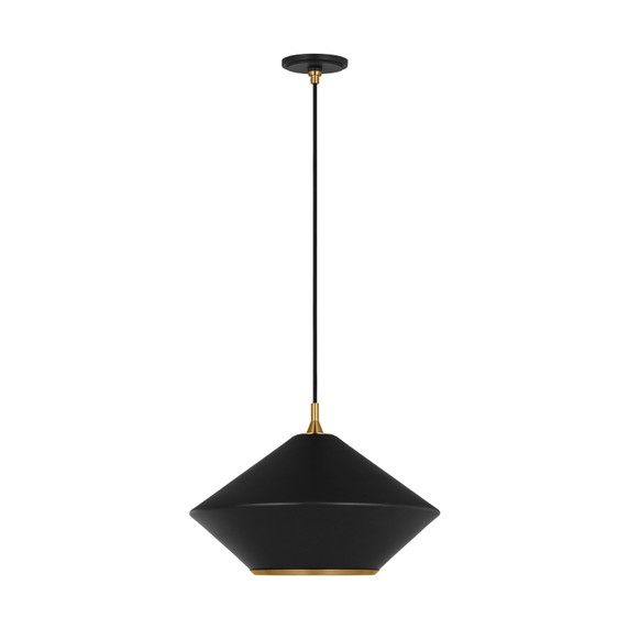 Pendants Metal Shade by Visual Comfort Studio ( 454 | TP1221MBKBBS Stanza ) 