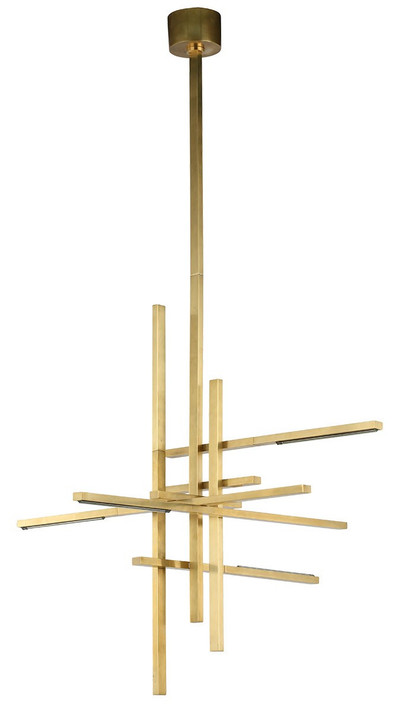 Mid. Chandeliers Geometric/Linear by Visual Comfort Modern ( 182 | SLCH56127CCHAB Cityscape ) 