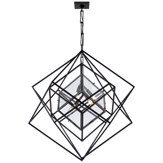 Foyer/Hall Lanterns Open Frame by Visual Comfort Signature ( 268 | KW 5021AI-CG Cubist ) 