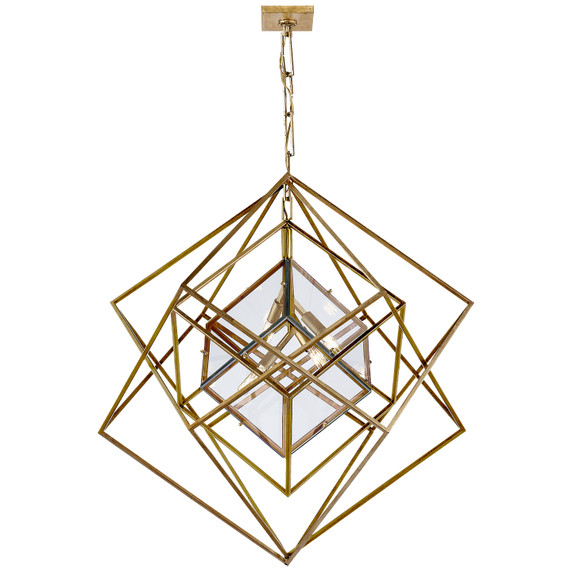 Foyer/Hall Lanterns Open Frame by Visual Comfort Signature ( 268 | KW 5021G-CG Cubist ) 