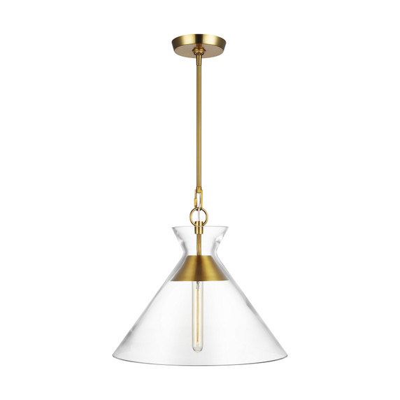 Pendants Glass Down by Visual Comfort Studio ( 454 | CP1031BBS Atlantic ) 