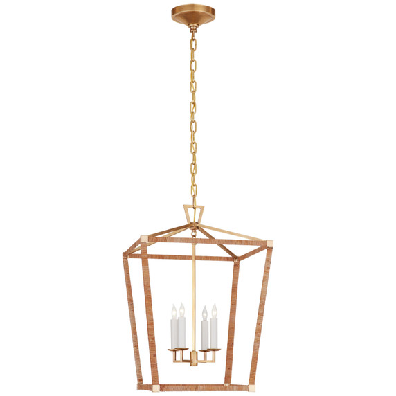 Foyer/Hall Lanterns Open Frame by Visual Comfort Signature ( 268 | CHC 5877AB/NRT Darlana Wrapped ) 