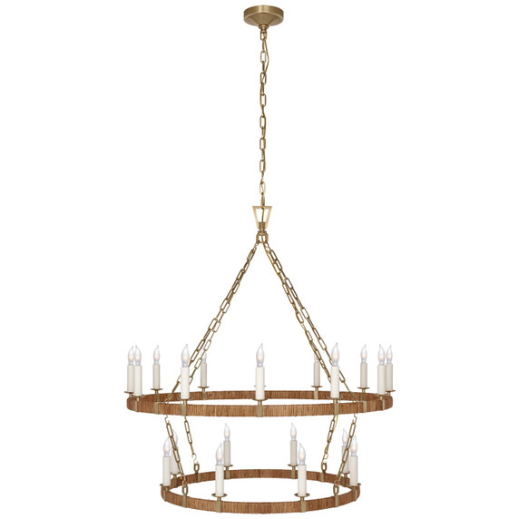 Large Chandeliers Candle by Visual Comfort Signature ( 268 | CHC 5880AB/NRT Darlana Wrapped ) 