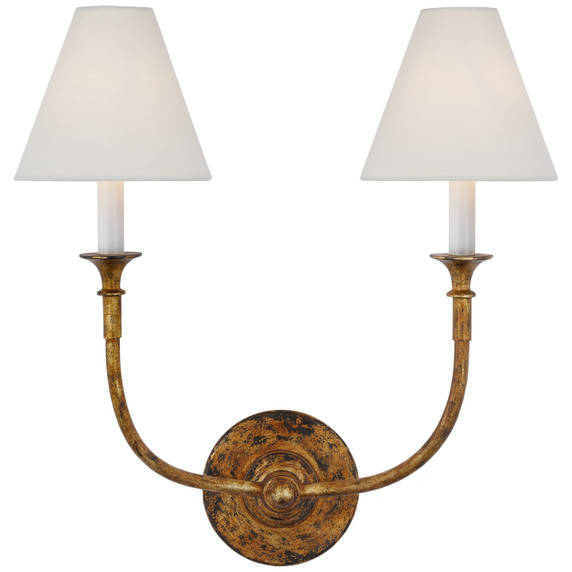 Sconces Double Candle by Visual Comfort Signature ( 268 | TOB 2451AG-L Piaf ) 