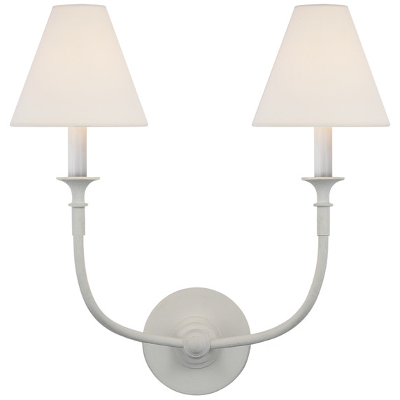 Sconces Double Candle by Visual Comfort Signature ( 268 | TOB 2451PW-L Piaf ) 