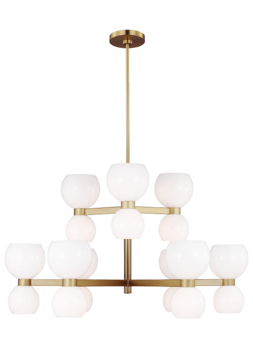 Mid. Chandeliers Glass Up by Visual Comfort Studio ( 454 | KSC10018BBSMG Londyn ) 