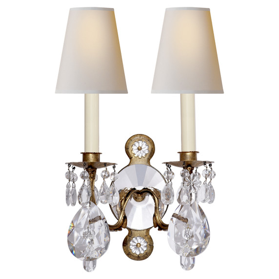 Sconces Double Candle by Visual Comfort Signature ( 268 | TOB 2471GI/CG-PL Yves ) 