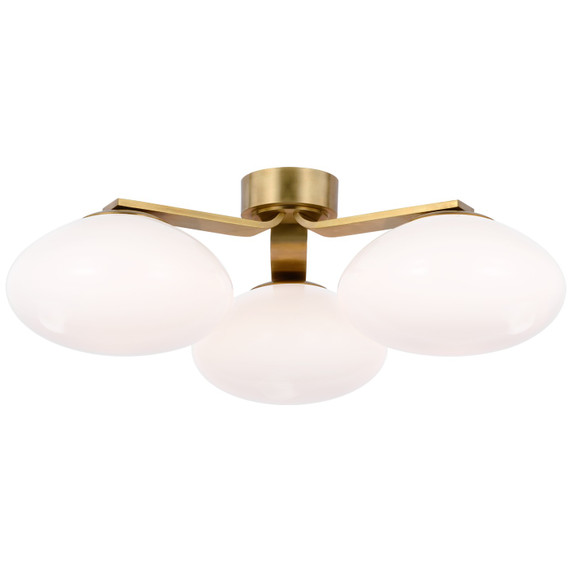 Flush Mounts Glass Down by Visual Comfort Signature ( 268 | CD 4015SB-WG Marisol ) 