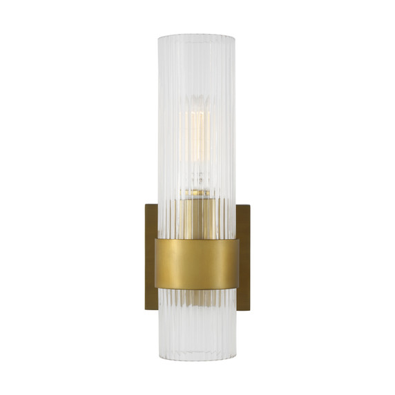 Sconces Single Glass by Visual Comfort Studio ( 454 | CV1021BBS Geneva ) 