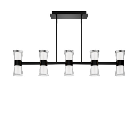 Linear/Island 4 Light + by W.A.C. Lighting ( 34 | PD-91536-30-BK Hourglass ) 
