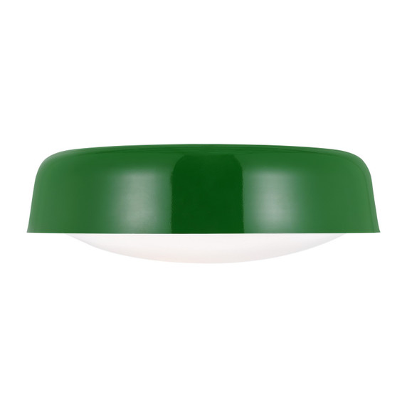 Flush Mounts Metal Shade by Visual Comfort Studio ( 454 | KSF1102GRN Draper ) 