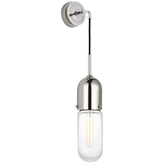 Sconces Single Glass by Visual Comfort Signature ( 268 | TOB 2645PN-CG Junio ) 
