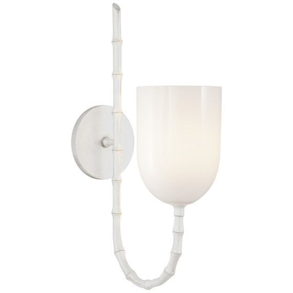 Sconces Single Glass by Visual Comfort Signature ( 268 | ARN 2000PW-WG Edgemere ) 
