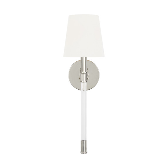 Sconces Single Candle by Visual Comfort Studio ( 454 | CW1081PN Hanover ) 
