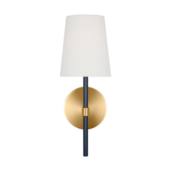 Sconces Single Candle by Visual Comfort Studio ( 454 | KSW1081BBSNVY Monroe ) 