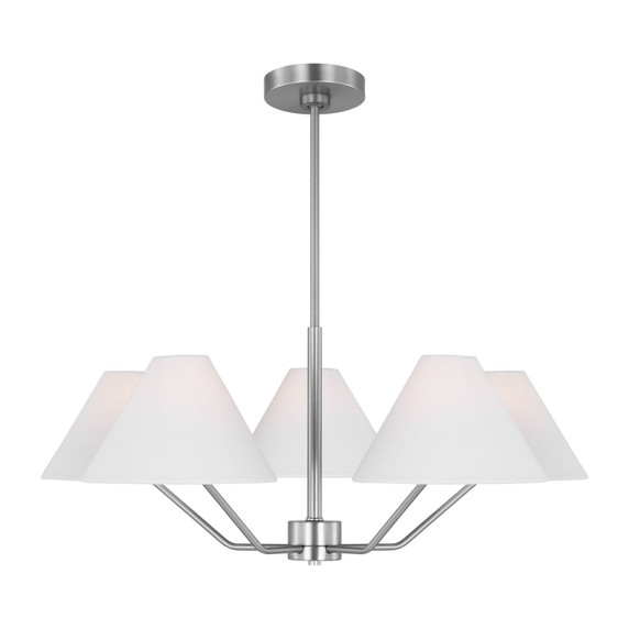 Mid. Chandeliers Glass Down by Visual Comfort Studio ( 454 | DJC1005BS Burke ) 