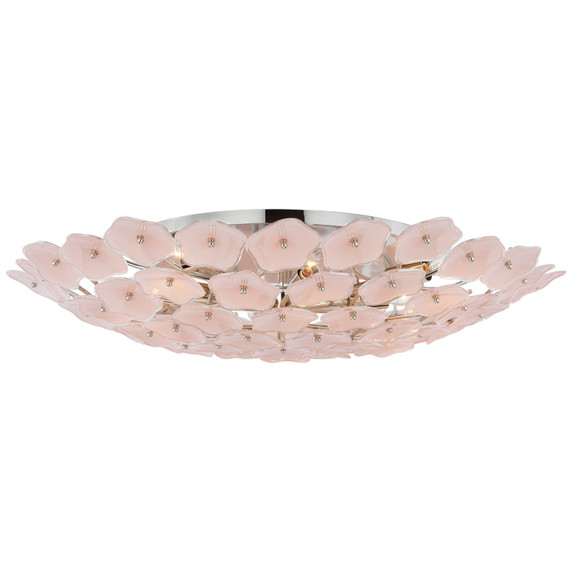 Flush Mounts Bowl Style by Visual Comfort Signature ( 268 | KS 4068PN-BLS Leighton ) 