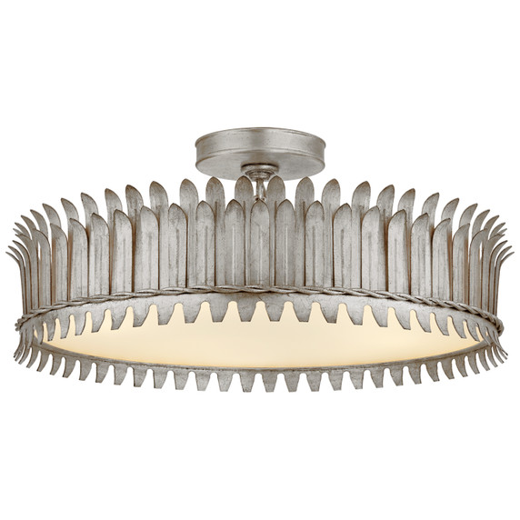 Semi-Flush Mts. Drum Shade by Visual Comfort Signature ( 268 | SK 4207BSL Leslie ) 