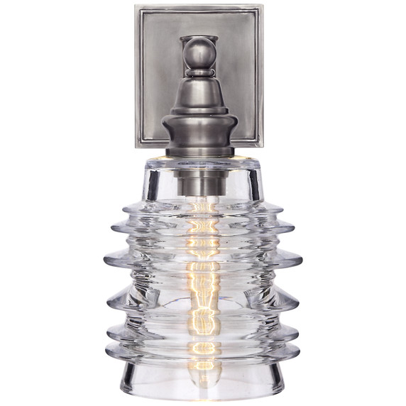 Sconces Single Glass by Visual Comfort Signature ( 268 | CHD 2472AN-CG Covington ) 